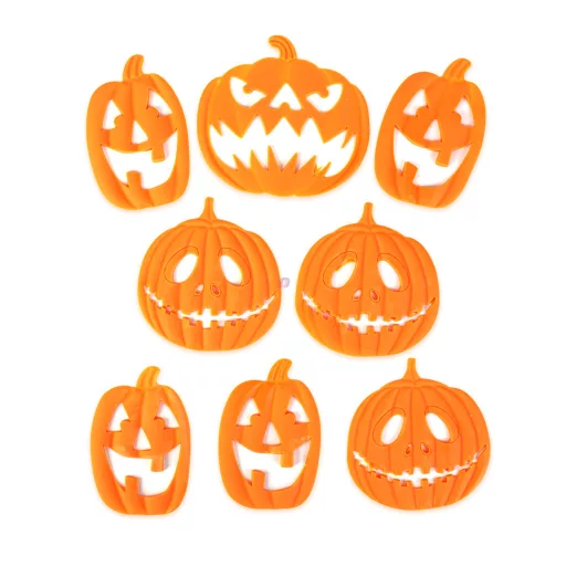 Halloween 3D gél ablakdekoráció, tök, 9 db