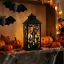 Halloween pislákoló lámpás, kastély, elemes, fekete, 30 x 14 cm