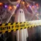 Halloween figyelmeztető szalag dekoráció, 3 x 2 m