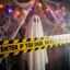 Halloween figyelmeztető szalag dekoráció, 3 x 2 m