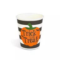 Halloween papírpohár, tök, 2,5 dl, 8 db