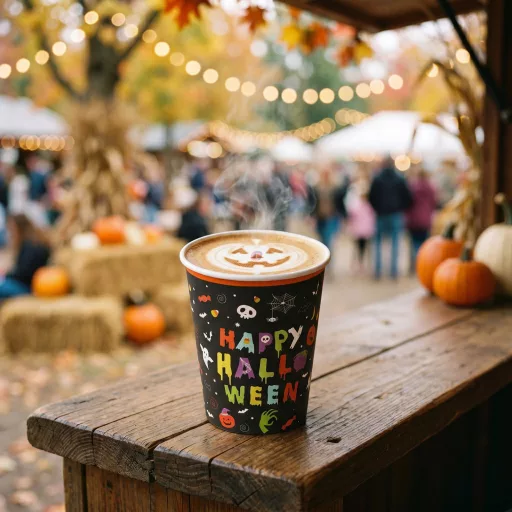 Halloween papírpohár, "Happy Halloween", 2,5 dl, 8 db