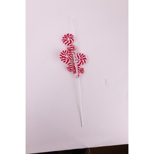 Karácsonyi pick - Candy cane 43 cm, piros-fehér