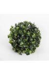 Buxus gömb, zöld, UV álló, 11 cm, műanyag