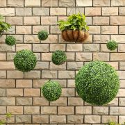 Élethű Buxus gömb műanyag 15 cm zöld, selyemvirág