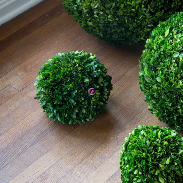 Élethű Buxus gömb műanyag 15 cm zöld, selyemvirág