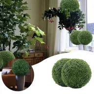 Buxus gömb, zöld, UV álló, 17 cm, műanyag