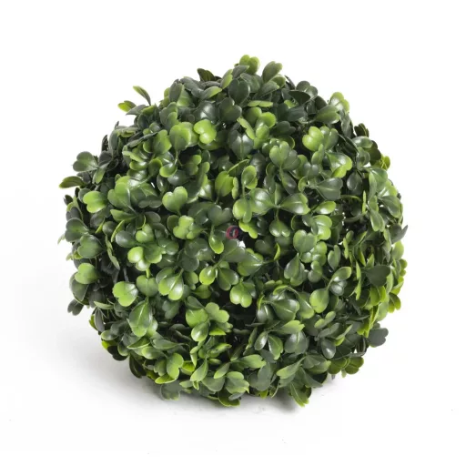 Buxus gömb, zöld, UV álló, 17 cm, műanyag