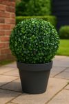 Buxus gömb, zöld, UV álló, 21 cm, műanyag