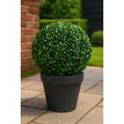 Buxus gömb, zöld, UV álló, 21 cm, műanyag