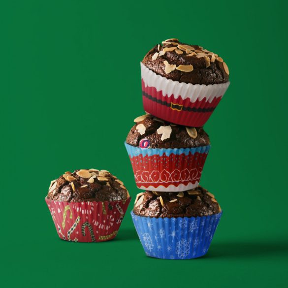 Muffin papír szett karácsonyi 100 db / csomag