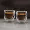 Duplafalú espresso üveg kávéscsésze 2 db-os 80 ml