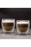 Duplafalú cappuccino üveg csésze 2 db-os 250 ml