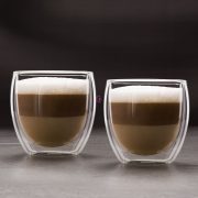 Duplafalú cappuccino üveg csésze 2 db-os 250 ml