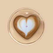 Duplafalú üveg kávéspohár szív formával 180 ml