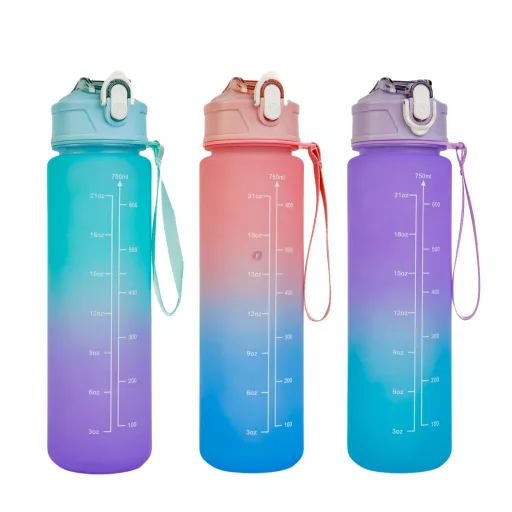 Sport kulacs - 750 ml - opálos - kék-lila színátmenetes
