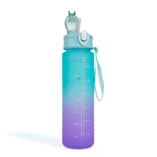Sport kulacs - 750 ml - opálos - kék-lila színátmenetes