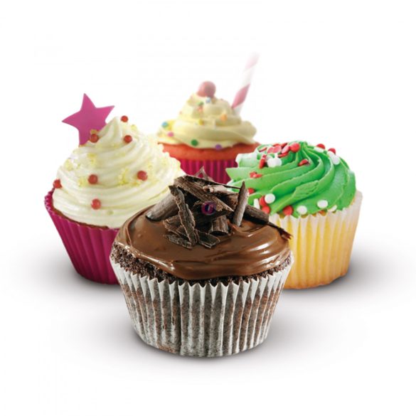 Szilikon muffinsütő-forma - 6 adagos 5 / 7 cm átmérő rózsaszín