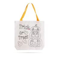 Színezhető ajándéktáska - halloweeni tök - 4 filccel