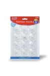 XL Tapadókorongos fali akasztó 4cm átmerő - 12 db-os szett