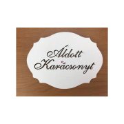 Fa tábla Áldott Karácsonyt felirattal 7,5x10cm