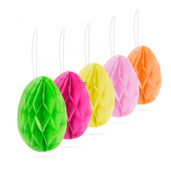 Húsvéti lampion felakasztható tojás alakú papír 5 db / csomag