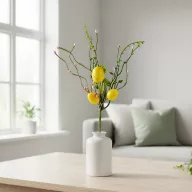 Húsvéti tojásfa ág - sárga - 28 x 16 cm