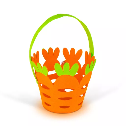 Húsvéti dekoráció - filc kosár - répa forma - 25 x Ø18 cm