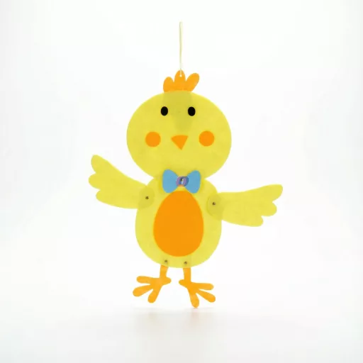 Húsvéti függő dekoráció - csibe, filc