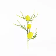 Húsvéti tojásfa ág - csillámos - sárga - 40 x 16 cm
