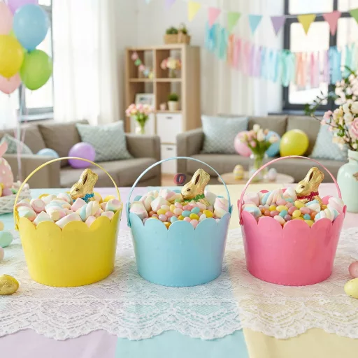 Húsvéti kiskosár - 3 féle szín - Ø20 x 13 cm