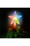 Karácsonyi LED-es csillag csúcsdísz - 10 LED - 15 cm - RGB - 2 x AA