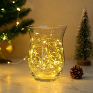 LED fényfüzér - 5 m - 50 LED - melegfehér - 3 x AA LED fényfüzér - 5 m - 50 LED - melegfehér - 3 x AA