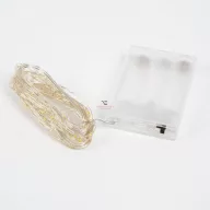 LED fényfüzér - 5 m - 50 LED - melegfehér - 3 x AA