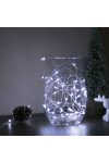 Karácsonyi LED fényfüzér - 5 m - 50 LED - hidegfehér - 3 x AA