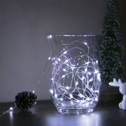   Karácsonyi LED fényfüzér - 5 m - 50 LED - hidegfehér - 3 x AA