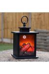 Mini kandalló lámpás valódi láng effekt LED 18,5 cm
