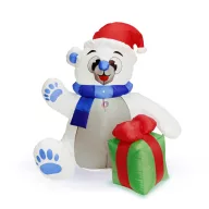   XL Prémium kültéri figura Felfújható jegesmedve - 120 cm - IP44 - 6 LED - 100 - 240 V