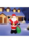 XL Prémium kültéri figura Felfújható Mikulás - 180 cm - IP44 - 6 fehér LED - 100 - 240 V