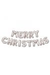 3D Karácsonyi "Merry Christmas" lufi ezüst