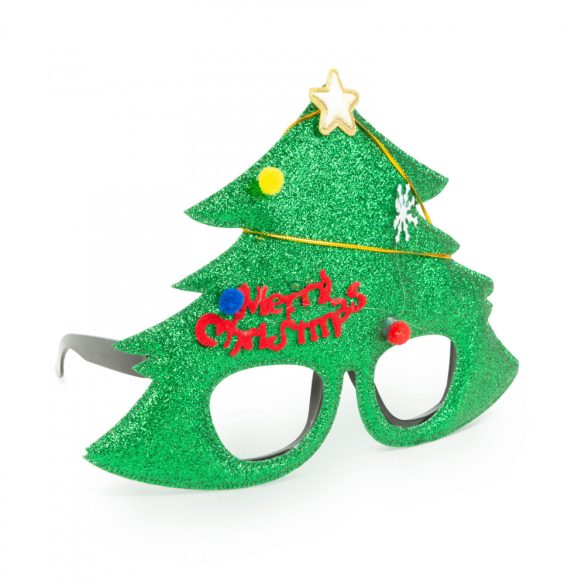 Party szemüveg Karácsonyfa mintával