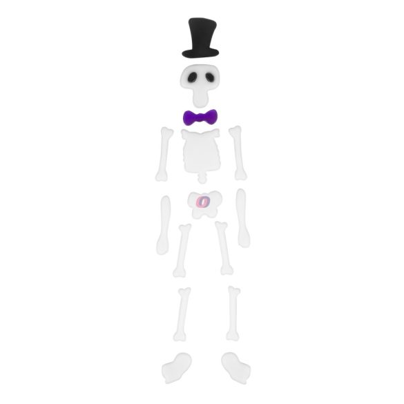 XL Halloween-i ablakmatrica szett csontváz 46 cm