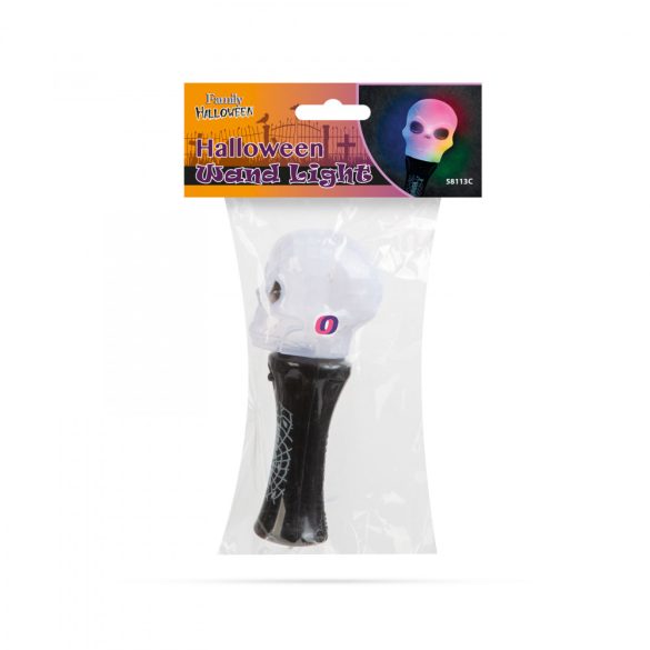 Halloween LED lámpa koponyás színváltó, elemes