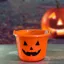 Halloween mintás vödör, cukorkagyűjtő