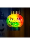 Halloween-i RGB LED lámpa - felakasztható tök - narancs / fekete - elemes