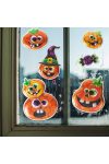 Halloween-i 3D ablakmatrica szett holografikus tökök 6 db-os csomag