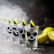 Halloween-i fólia matrica szett - fekete tök arcok - 16 db / csomag   Halloween-i fólia matrica szett - fekete tök arcok - 16 db / csomag