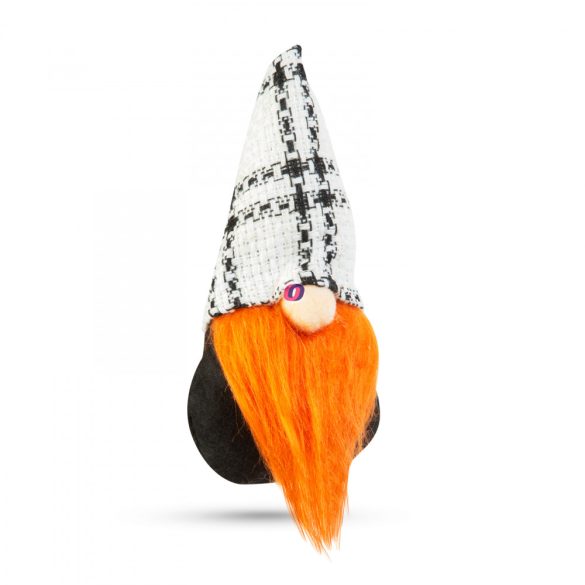Halloweeni skandináv manó ulő 16 cm narancs szakállal