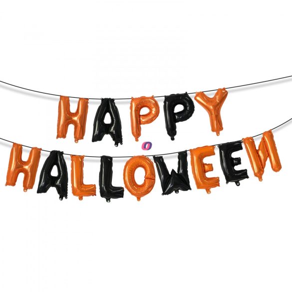 "Happy Halloween" lufi girland szett felirat rögzítő szalaggal