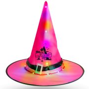 Egyedi neves Boszorkány kalap led világítással 38 cm